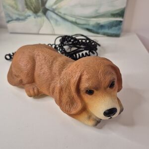 Vintage Adorable Brown Dog Telephone Barks When Rings Phone